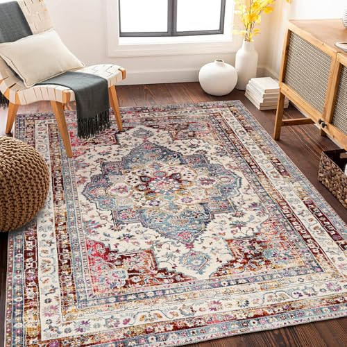 Traditioneller mehrfarbiger Teppich im Boho-Stil Vintage-Teppiche Persische ethnische Muster Matte für Wohnzimmer Schlafzimmer Weicher Orientteppich Pflegeleichter Flor Traditioneller mehrfarbiger Teppich im Boho-Stil Vintage-Teppiche Persische ethnische Muster Matte für Wohnzimmer Schlafzimmer Weicher Orientteppich Pflegeleichter Flor von xueneige