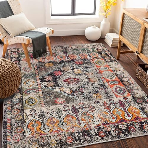 Traditioneller mehrfarbiger Teppich im Boho-Stil Vintage-Teppiche Persische ethnische Muster Matte für Wohnzimmer Schlafzimmer Weicher Orientteppich Pflegeleichter Flor Traditioneller mehrfarbiger Teppich im Boho-Stil Vintage-Teppiche Persische ethnische Muster Matte für Wohnzimmer Schlafzimmer Weicher Orientteppich Pflegeleichter Flor von xueneige