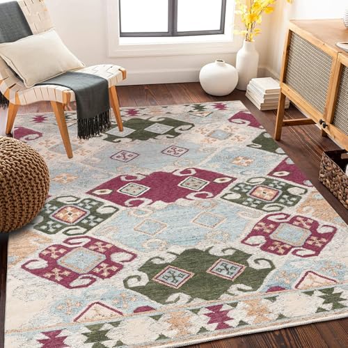 Traditioneller mehrfarbiger Teppich im Boho-Stil Vintage-Teppiche Persische ethnische Muster Matte für Wohnzimmer Schlafzimmer Weicher Orientteppich Pflegeleichter Flor Traditioneller mehrfarbiger Teppich im Boho-Stil Vintage-Teppiche Persische ethnische Muster Matte für Wohnzimmer Schlafzimmer Weicher Orientteppich Pflegeleichter Flor von xueneige
