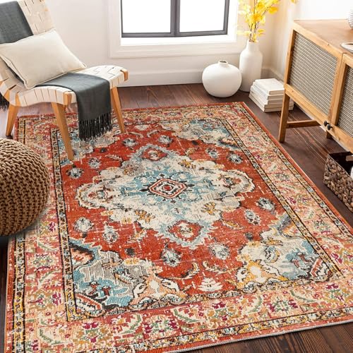 Traditioneller mehrfarbiger Teppich im Boho-Stil Vintage-Teppiche Persische ethnische Muster Matte für Wohnzimmer Schlafzimmer Weicher Orientteppich Pflegeleichter Flor Traditioneller mehrfarbiger Teppich im Boho-Stil Vintage-Teppiche Persische ethnische Muster Matte für Wohnzimmer Schlafzimmer Weicher Orientteppich Pflegeleichter Flor von xueneige