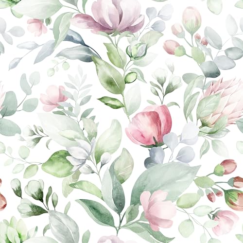 xupingjiti Selbstklebende Tapete Blumen Aquarell Blätter und Blumen Wandpapier 44x300cm Selbstklebende Folie Vintage Dekorfolie Möbelfolie Klebefolie PVC Vinyl Wandaufkleber xupingjiti Selbstklebende Tapete Blumen Aquarell Blätter und Blumen Wandpapier 44x300cm Selbstklebende Folie Vintage Dekorfolie Möbelfolie Klebefolie PVC Vinyl Wandaufkleber von xupingjiti