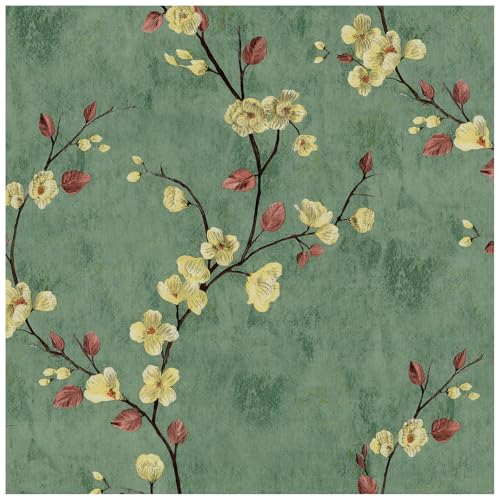 xupingjiti Selbstklebende Tapete Blumen Aquarell Blätter und Blumen Wandpapier 44x600cm Selbstklebende Folie Vintage Dekorfolie Möbelfolie Klebefolie PVC Vinyl Wandaufkleber xupingjiti Selbstklebende Tapete Blumen Aquarell Blätter und Blumen Wandpapier 44x600cm Selbstklebende Folie Vintage Dekorfolie Möbelfolie Klebefolie PVC Vinyl Wandaufkleber von xupingjiti