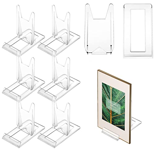 xutong 6 Stück Einstellbar Tellerhalter Acryl Kunststoff Transparent Teller StäNder SchiebestäNder für Flache Platten, Fotos, Tischkarten(11.5*11*6cm) von xutong