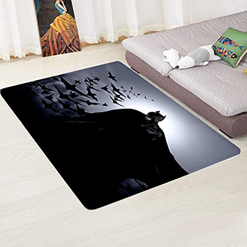 xuyuandass Bereichsteppich,3D Batman In The Night Printed Anti-Rutsch-Teppich,Geeignet Für Wohnzimmer Und Schlafzimmer Kinderzimmer Dekoration 120X160Cm von xuyuandass