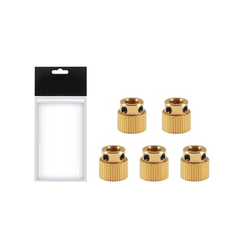 Ender 3 Messing-Extruder-Zahnrad, 26/40 Zähne, Antriebszahnrad for CR-10/Ender 3 Pro/Ender 3 V2/Ender 5/5 Pro 3D-Druckerteil(26 Gear Kit) von xuyuyan