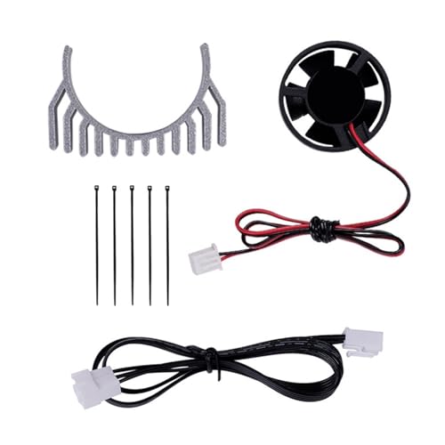 Kühlkörperkühlung for K1 K1C K1 Max Extrudermotor for andere Extruder mit ähnlichem Motor Voron Ender3 V3(Cooling Kit silver) von xuyuyan
