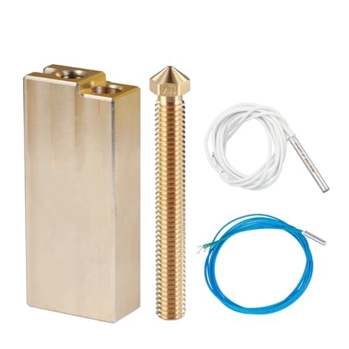 Mellow 80 W Heizung 12 V/24 V + ATC Semitec 104GT-2 Thermistor + Super Volcano Wärmeblock for 3D-Drucker V6 Super Volcano Hotend(12V-1.75MM,0.4mm) von xuyuyan