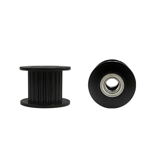 Riemenscheibe mit 16 Zähnen und 20 Zähnen, mit 3 mm oder 5 mm Bohrung, mit Lagern for 3D-Druckerteile, Zahnriemen 6 mm, 10 mm(16T W6 B3 GT2 T,Black color) von xuyuyan