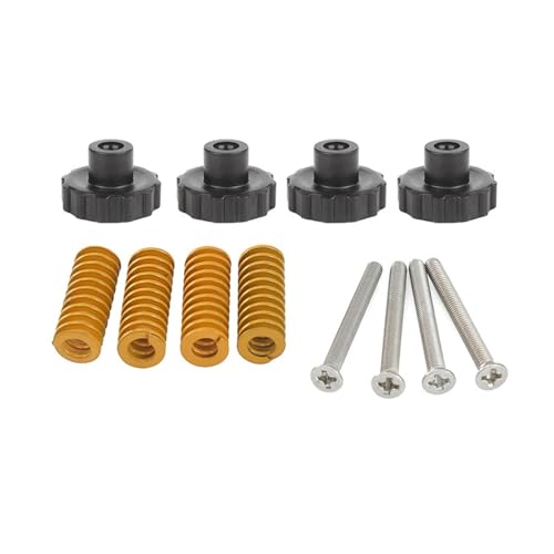 XCR3D 3D Drucker Teile Säule Silikon Solide M3/M4 Schrauben Muttern Plattform Zubehör Frühling Wärme Bett Nivellierung Kit for CR10 Ender3(M3 Leveling Kit) von xuyuyan