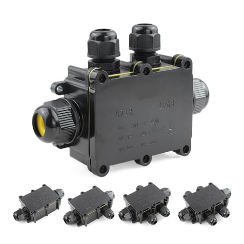xuyuyan IP68 Wasserdichter Anschlusskasten Elektrischer 2/3/4/5/6-Wege-Gehäuseblock Kabelverbindungsleitungsschutz for Verkabelungszubehör(2 way) von xuyuyan