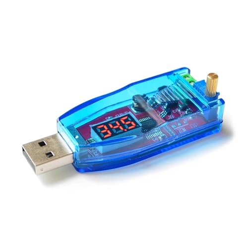 xuyuyan LED DC-DC 5V bis DC 1-24V Einstellbares Potentiometer USB Step Up(Red,5 Pcs) von xuyuyan