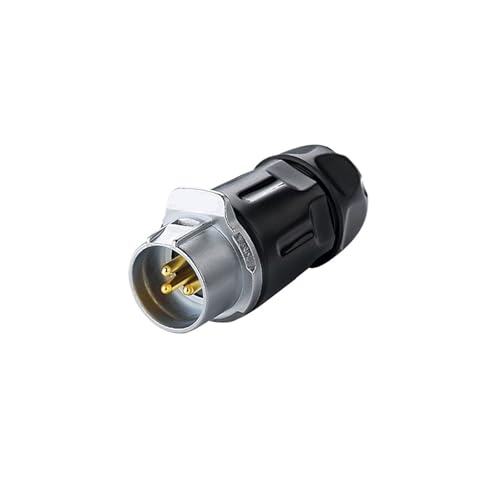 xuyuyan M20 wasserdichter IP68-Stecker, 3-poliger männlicher und weiblicher runder Adapter, LED-Anzeige, Stromkabelanschlüsse(Blue) von xuyuyan