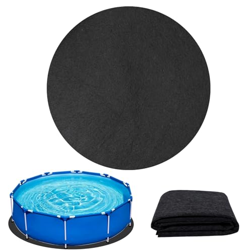 Sunsiou Pool Unterlage, Poolunterlage Outdoor, Poolmatten Schutzboden PVC Rund 2 Meter, Wasserabsorbierende Filzmatte, Whirlpool Matte, Pool Zubehör, Faltbarer Wasserabsorbierende Filzmatte von Sunsiou
