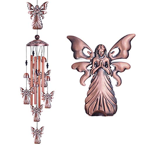 Windspiel für den Garten, 91,4 cm, für den Innen- und Außenbereich, mit 4 Aluminiumrohren, 6 Glocken, 7 Engeln, mobiler, romantischer Windfänger, Engel-Windspiele für Zuhause Windspiel für den Garten, 91,4 cm, für den Innen- und Außenbereich, mit 4 Aluminiumrohren, 6 Glocken, 7 Engeln, mobiler, romantischer Windfänger, Engel-Windspiele für Zuhause von xxschy