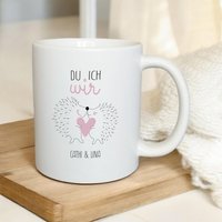 Keramik Tasse Igelpärchen "Du Ich Wir" Mit Namen Personalisiert, Matt Oder Glänzend, Geschenk, Hochzeit, Jahrestag Keramik Tasse Igelpärchen "Du Ich Wir" Mit Namen Personalisiert, Matt Oder Glänzend, Geschenk, Hochzeit, Jahrestag von xxxBESONDERSxxx