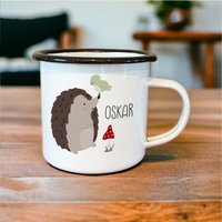 Personalisierte Emaille Tasse "Igel" Geschenk Für Schulkind, Kindergarten, Kinderbecher, Kindergeburtstag Personalisierte Emaille Tasse "Igel" Geschenk Für Schulkind, Kindergarten, Kinderbecher, Kindergeburtstag von xxxBESONDERSxxx