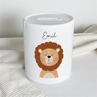 Kinder-Spardose Löwe - Personalisiert Mit Namen Keramik Sparbüchse Für Jungen & Mädchen Geschenk Geburtstag, Taufe Oder Einschulung Kinder-Spardose Löwe - Personalisiert Mit Namen Keramik Sparbüchse Für Jungen & Mädchen Geschenk Geburtstag, Taufe Oder Einschulung von xxxBESONDERSxxx