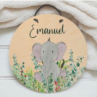 Türschild Kinderzimmer, Namensschild, Holz Rund, Elefant, Geschenk Zur Geburt, Babyparty Türschild Kinderzimmer, Namensschild, Holz Rund, Elefant, Geschenk Zur Geburt, Babyparty von xxxBESONDERSxxx