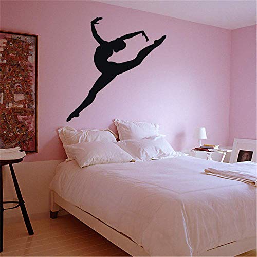 Sport Wandtattoo Tanz Ballerina Mädchen Vinyl Diy Home Art Decor Voller Geist Turnerin Mädchen Innen Nymphe Wandaufkleber 57 * 81 Cm von xyasx