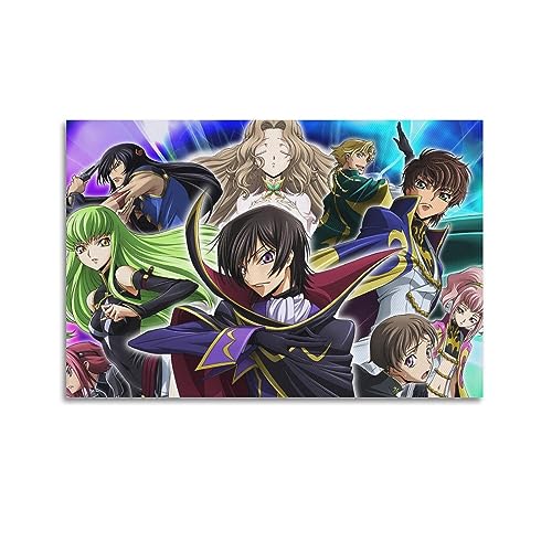 xze Code Geass Anime-Poster, Raumdekoration, Leinwand, ästhetisches Poster, Druck, Wandkunst, Dekor-Poster, 30 x 45 cm, ungerahmt von xze