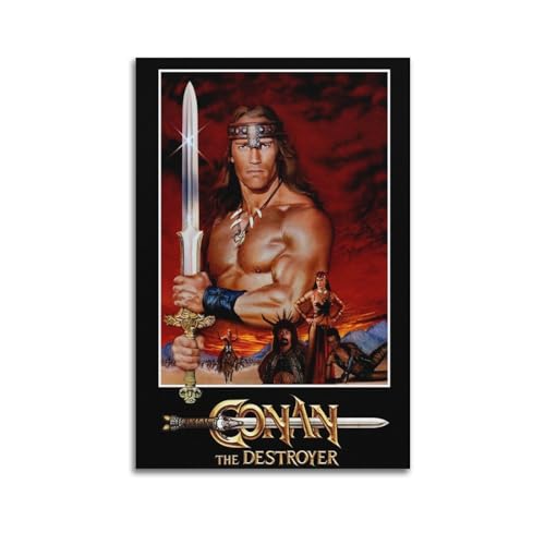 xze Filmposter Conan The Barbarian Wandkunst, Leinwandposter, Raumdekor, ästhetisches Poster, 50 x 75 cm, ungerahmter Stil von xze