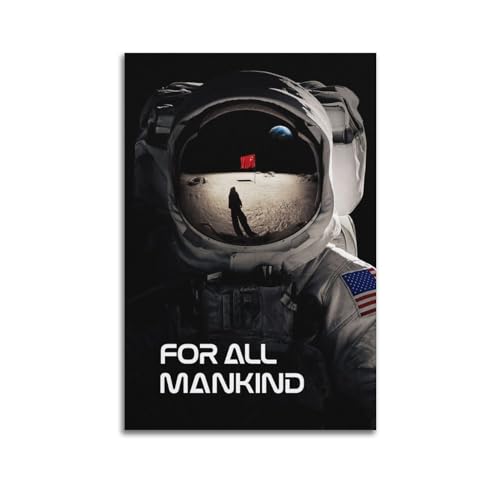 xze "For All Mankind"-Poster, dekorativ, auf Leinwand, ästhetischer Posterdruck, Wandkunst, Dekoration, Poster, 40 x 60 cm, ungerahmt von xze