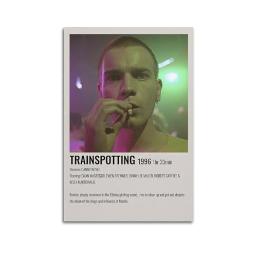 xze Trainspotting Poster, Raumdekoration, Leinwand, ästhetischer Posterdruck, Wandkunst, Dekoration, Poster, 30 x 45 cm, ungerahmt von xze