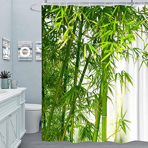 Duschvorhang 120 x 200 Bambus Duschvorhang Pflanze Badezimmer Vorhang Grün Antischimmel Wasserdicht Badezimmer Vorhang 3D Effekt Duschvorhänge Polyester Waschbar mit Haken Duschvorhang 120 x 200 Bambus Duschvorhang Pflanze Badezimmer Vorhang Grün Antischimmel Wasserdicht Badezimmer Vorhang 3D Effekt Duschvorhänge Polyester Waschbar mit Haken von xzxzdx