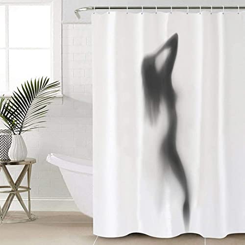 Duschvorhang 180x200 Sexy Duschvorhang Frau Badezimmer Vorhang Muster Antischimmel Wasserdicht Badezimmer Vorhang 3D Effekt Duschvorhänge Polyester Waschbar mit Haken von xzxzdx