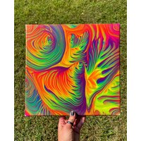 12x30 No Control - Uv Reactive Neon Acryl Auf Leinwand von y0ungLunatic