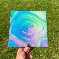 8x8 Pastell Puddle - Resin Beschichtete Acryl Pour Auf Leinwand von y0ungLunatic
