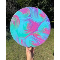 Candy Kingdom - Original Pastell Acryl Pour 16" Circle Streched Canvas Candy Kingdom - Original Pastell Acryl Pour 16" Circle Streched Canvas von y0ungLunatic
