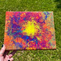 Brighter Days Ahead - 20, 3x25 cm Harzbeschichtete Uv-Reaktive Neon Regenbogen Wandkunst Brighter Days Ahead - 20, 3x25 cm Harzbeschichtete Uv-Reaktive Neon Regenbogen Wandkunst von y0ungLunatic