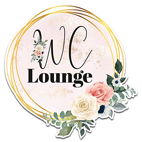 Dekoaufkleber Türaufkleber für WC Bad Badezimmer Tür Toilette Deko Sticker mit Blumen Motiv Wandtattoo Wand Aufkleber selbstklebend Y066 (07 WC Lounge) von yabaduu