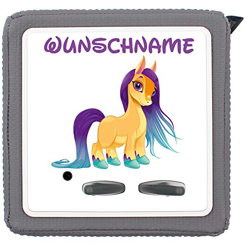 yabaduu Schutzfolie Schutzcover für Toniebox mit Namen Personalisiert Passgenau Selbstklebend Kindgerecht Folie für Kinder Spielzeug (Y031-38 Pferd, Mit Wunschname) von yabaduu