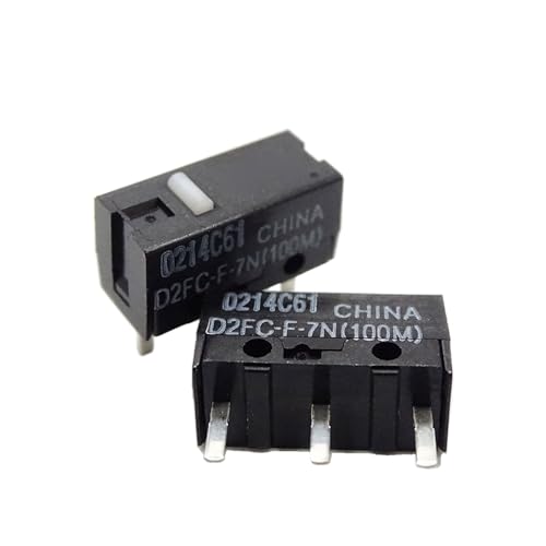 Wegiwuca 2/10pcs Whitedots Mausmikroschalte D2FC F-7N (100 M) Mausmikrobutton 3Pin 0 74 N 100 Millionen Klickzeit Mäuse Switches von yabaikekeji