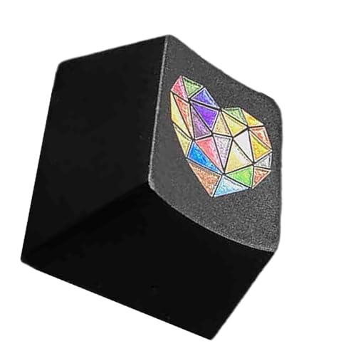 Bunte Herz-Motiv-Tastenkappe aus Aluminiumlegierung mit Originalhöhe für mechanische Tastaturen von yabaikekeji