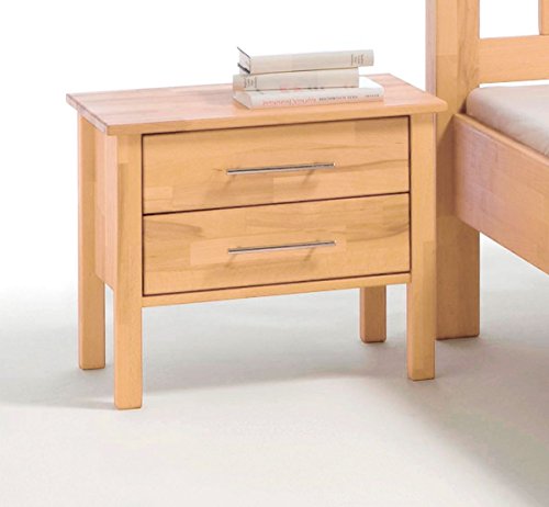 Vaja Massivholz Nachttisch Kernbuche geölt 2 Schubladen von Vaja