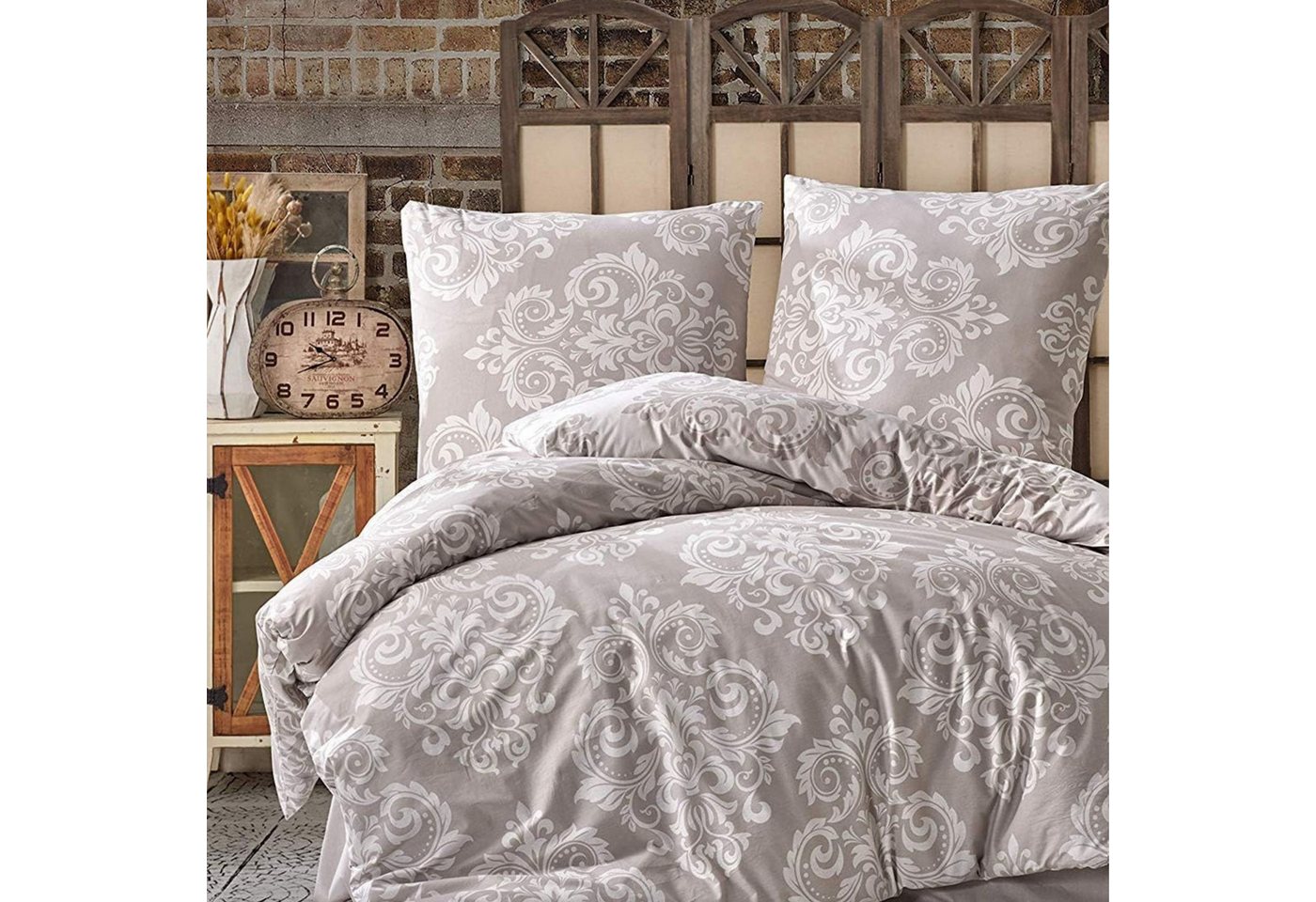yadetextil Bettwäsche Bettwäsche 155x220 cm 2 teilig set, Sade V2, Renforce, 2 teilig, Beige/Weiß Barock Muster, 100% Baumwolle/Renforcé Sade V2 yadetextil Bettwäsche Bettwäsche 155x220 cm 2 teilig set, Sade V2, Renforce, 2 teilig, Beige/Weiß Barock Muster, 100% Baumwolle/Renforcé Sade V2 von yadetextil