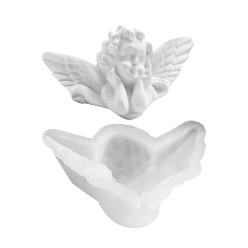 Schlafender Engel Silikonform Seifenform, Engelsflügel Epoxidharz Formen,Kuchen Formen Dekoration Werkzeug Handgemachte Seife Schokolade Fondant Formen von yakermur