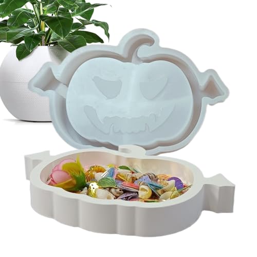 yakermur 3D Halloween Silikonform | Halloween Kerzenformen in Tablettform - Wiederverwendbares Tablett für Süßigkeiten Dekorationen Haus Küche Cupcakes Büro Präsentation von yakermur