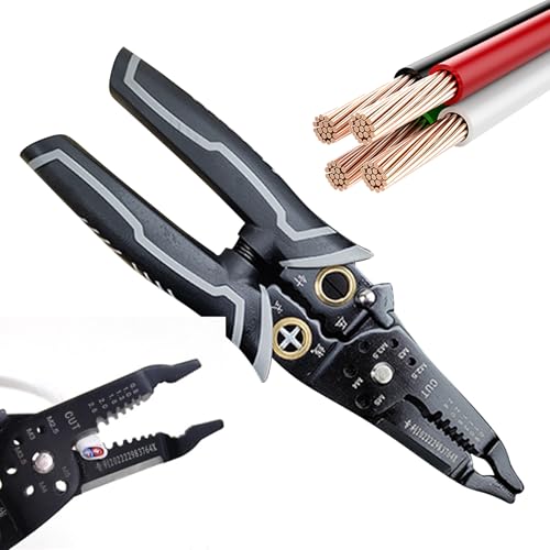yakermur Abisolierer für Kabel – Kabelzange zum Schneiden und Anschließen, Werkzeug zum Schneiden, D-Klemmen, Elektriker, für Heimwerker, Innendekoration, Handwerk, Wartung von Motoren, Reparatur von von yakermur