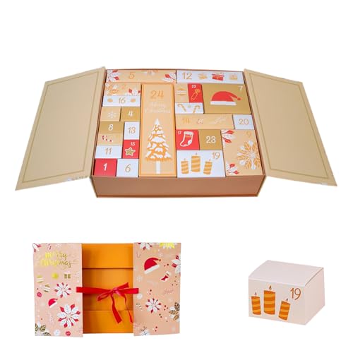 yakermur Adventskalender leer | 24 leere Schachteln Modell Faltbare Weihnachtsboxen | Dekoration Haus Ideen Geschenke Party Supplies Büro Schmuck Handschriftkarte | Büro Tisch Unterstützung yakermur Adventskalender leer | 24 leere Schachteln Modell Faltbare Weihnachtsboxen | Dekoration Haus Ideen Geschenke Party Supplies Büro Schmuck Handschriftkarte | Büro Tisch Unterstützung von yakermur