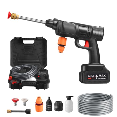 yakermur Akku Hochdruckreiniger - Tragbarer Akkubetriebener Hochdruckreiniger,Wiederaufladbar Handheld Reinigungsmaschine Für Auto Haus Terrasse von yakermur