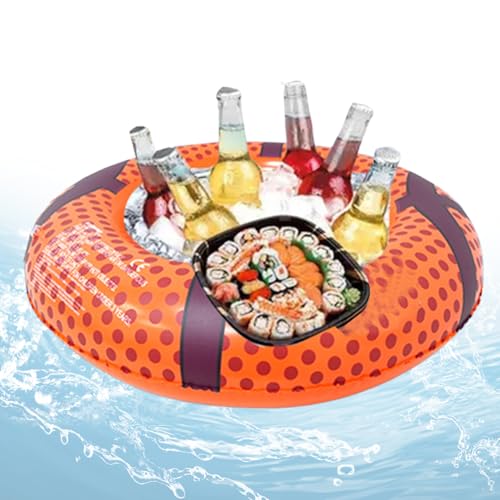 yakermur Aufblasbare Kühlbox Für | Ball-Design Kühlbox Mit Tragbarem Getränkehalter - Kühlfunktion Für Bier Und Getränke Mit Großem Fassungsvermögen Als Box Bei Outdoor-Partys von yakermur