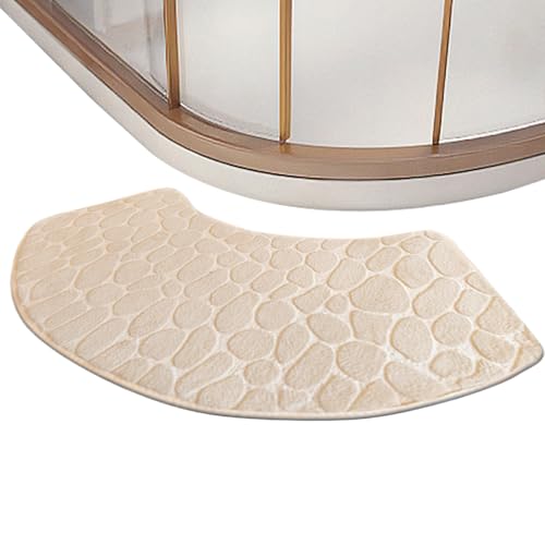 yakermur Badezimmer Bodenmatte | Gebogener Teppich Für Badezimmer Boden Schnelltrocknend - Rutschfester Waschbarer Teppich Wohndekor Duschsicherheit - Für Wohnung Eingang Badewanne Küche Schlafzimmer von yakermur