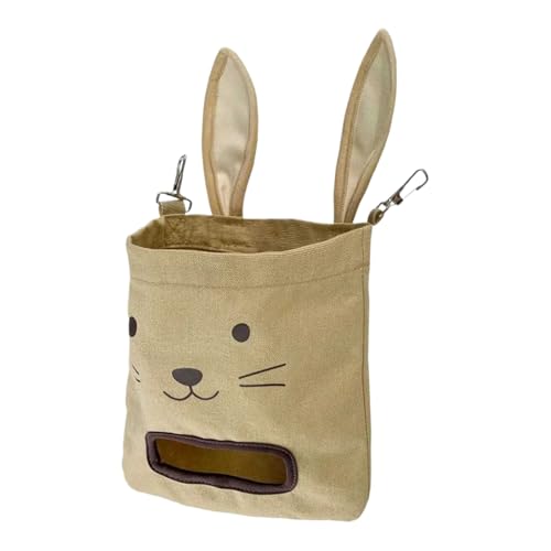 yakermur Bunny Heu Tasche - Hängbare Kleintier Heuraufe - Aufbewahrungsbeutelhalter für Chinchillas Kleintiere Nagerkäfig Zubehör yakermur Bunny Heu Tasche - Hängbare Kleintier Heuraufe - Aufbewahrungsbeutelhalter für Chinchillas Kleintiere Nagerkäfig Zubehör von yakermur