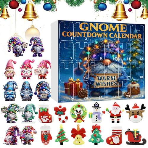 yakermur Calendar Advent | 24 Tage Urlaub Adventskalender | Figuren Deko Für Jugendliche Erwachsene | Tägliche Familienaktivität Hausunterricht Feiertagsparty von yakermur