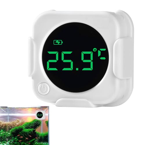 yakermur Digital Wasser-Thermograph Thermograph Aquarium Digital | LED Anzeige Thermograph Subelektronik | Aquarium Zubehör, Temperaturprüfgeräte Wiederaufladbar für von yakermur