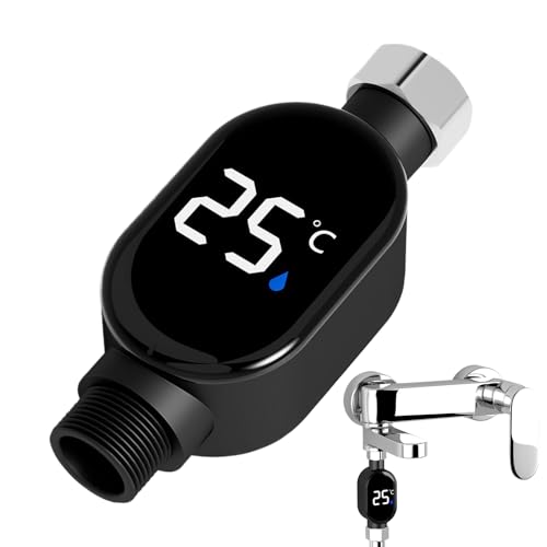 yakermur Duschwasser-Thermometer, Duschwassertemperatur-Thermometer | Echtzeit-Duschtemperatur-Messgerät mit LCD-Display, Messwerkzeug für Badezimmer yakermur Duschwasser-Thermometer, Duschwassertemperatur-Thermometer | Echtzeit-Duschtemperatur-Messgerät mit LCD-Display, Messwerkzeug für Badezimmer von yakermur